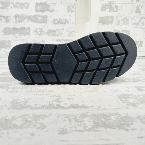 New Bp Milo White Vegan Zip Up Platform Ankle Boots i19 - Picture 8 of 15